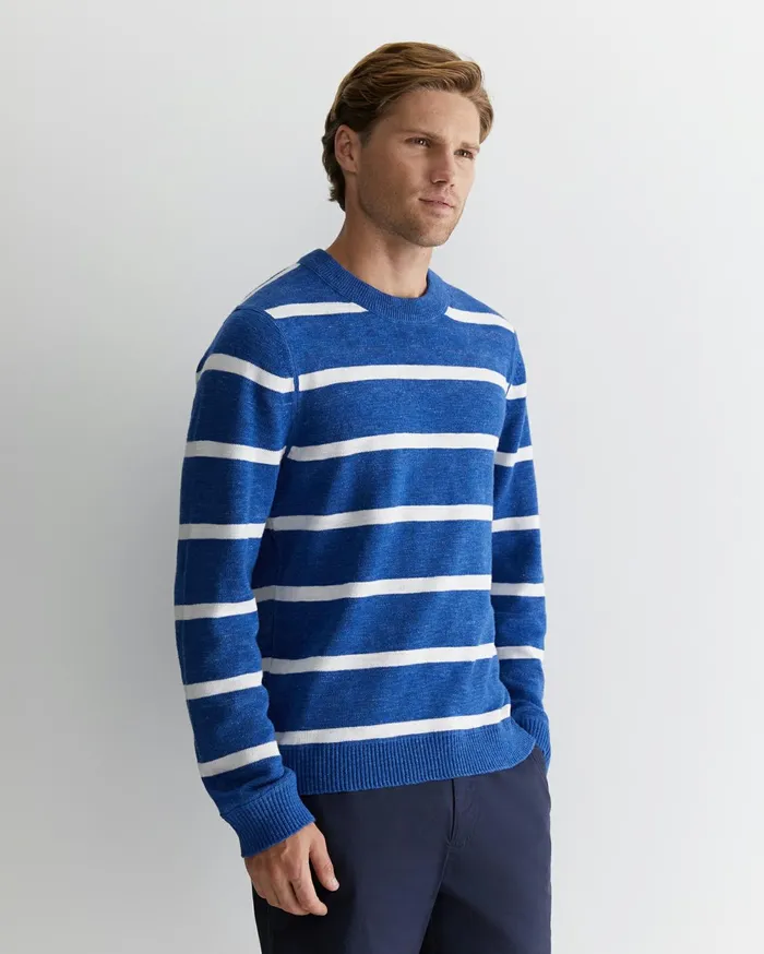 Men Sportscraft Knitwear Oliver Stripe Knit Indigowhite