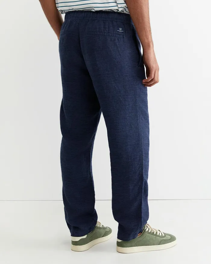Men Sportscraft Pants Caffery Yarn Dyed Linen Pant Navy