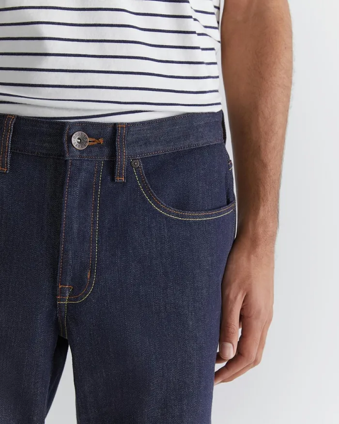 Men Sportscraft Pants Grayson Straight Jean Raw Indigo