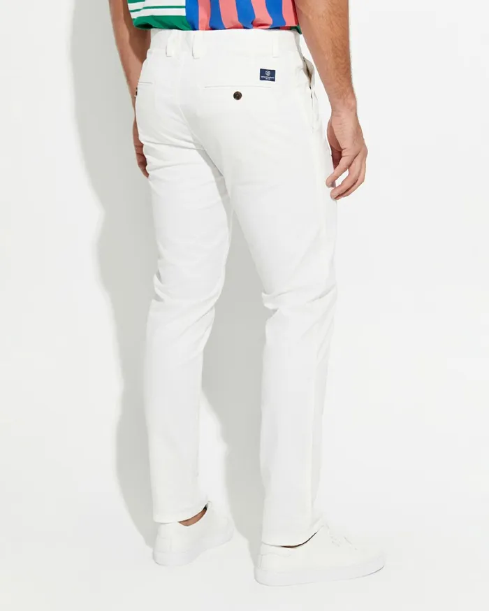 Men Sportscraft Pants Smith Tapered Chinos White