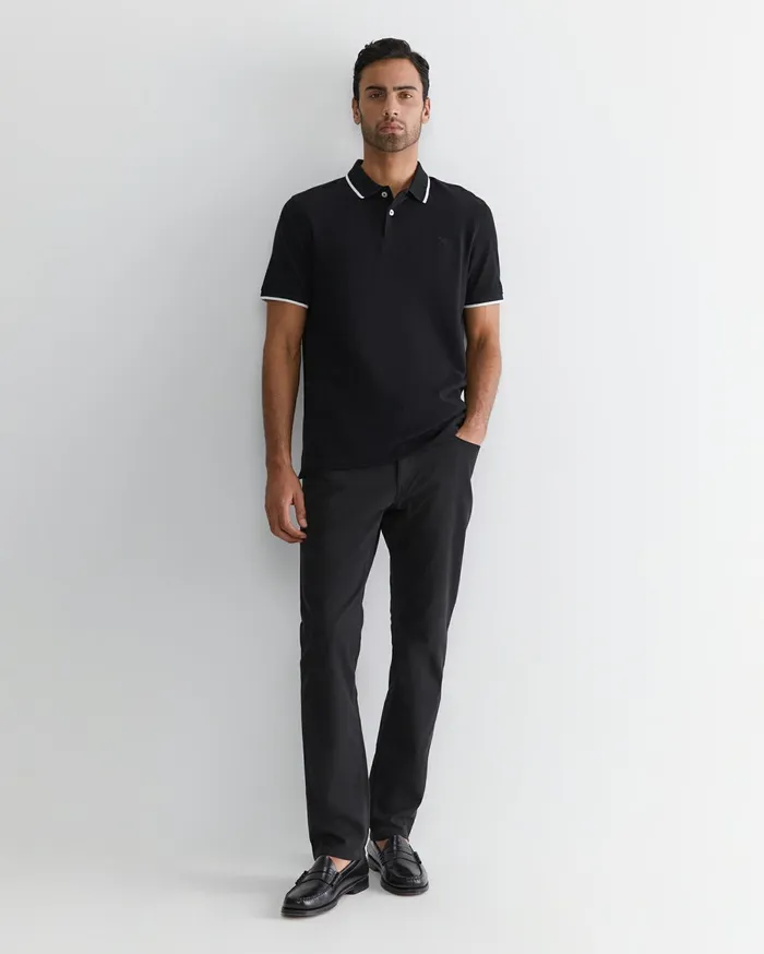 Men Sportscraft TShirts and Polos Tipped Pique Polo Black