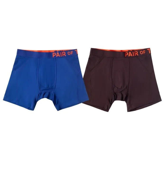Men Supercool Boxer Briefs Brown Underwear 2 Pack Pair Of Thieves Boxer Briefs