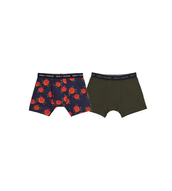 Men Superfit Boxer Briefs Navy Olive Underwear 2 Pack Pair Of Thieves Boxer Briefs