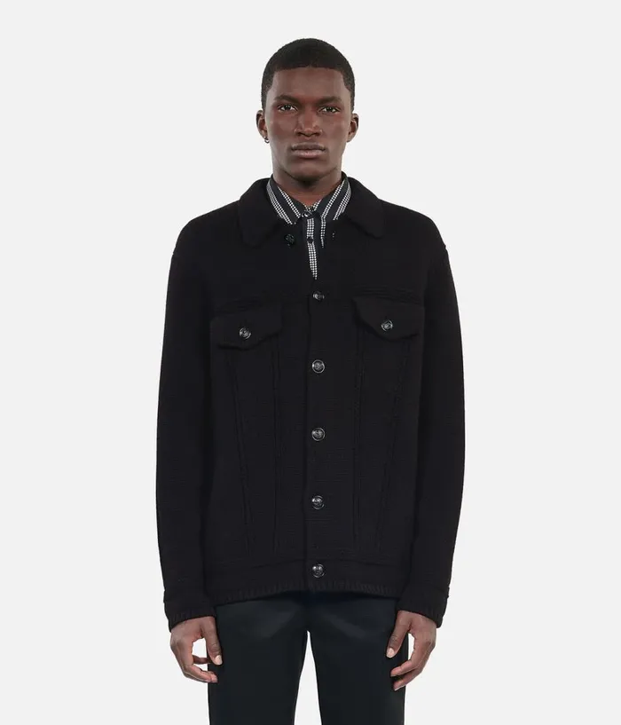 Men Sweaters THE KOOPLES Black Wool Cardigan Men Sweaters THE KOOPLES Black Wool Cardigan