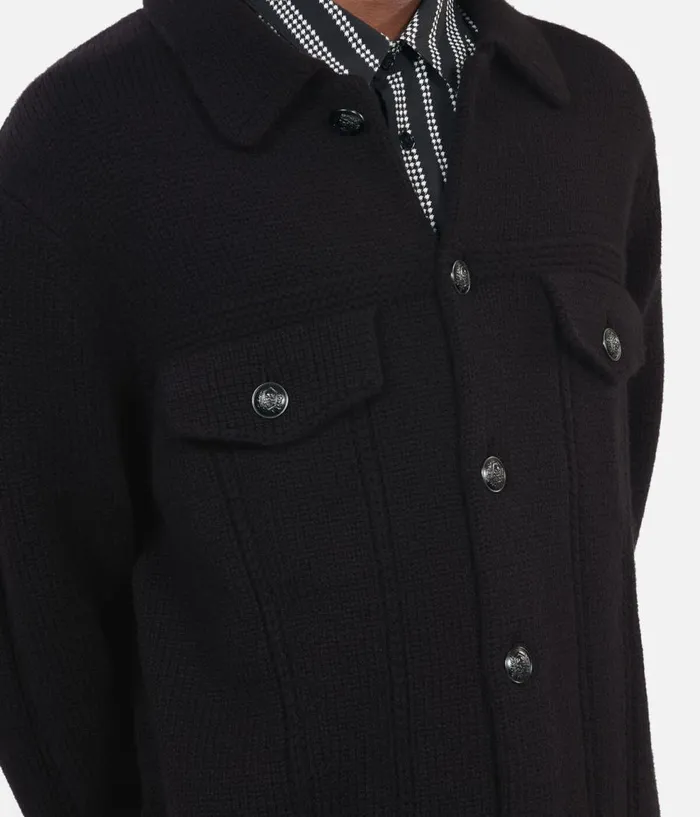Men Sweaters THE KOOPLES Black Wool Cardigan Men Sweaters THE KOOPLES Black Wool Cardigan