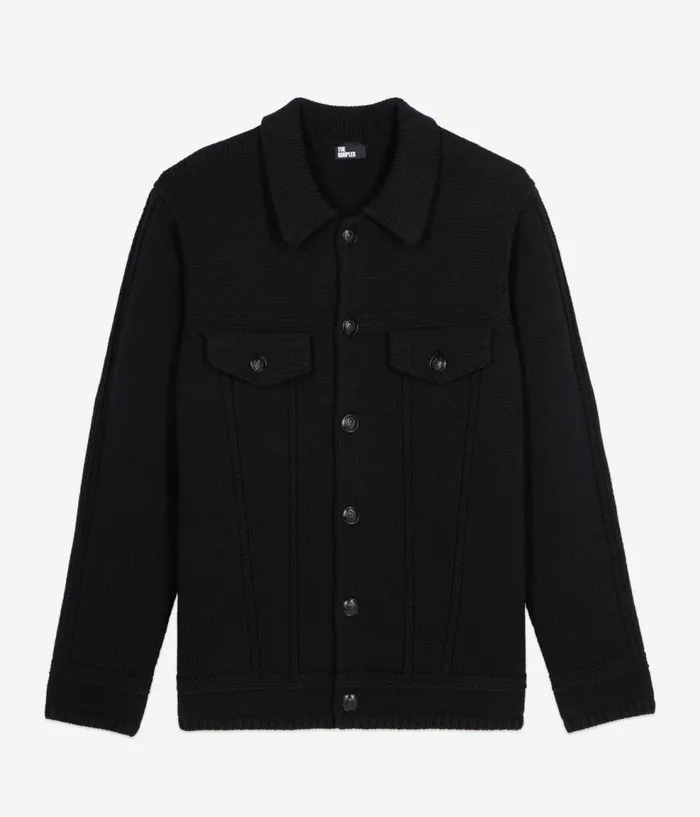 Men Sweaters THE KOOPLES Black Wool Cardigan Men Sweaters THE KOOPLES Black Wool Cardigan