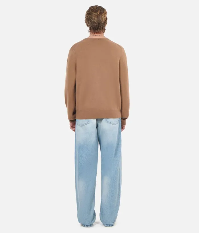 Men Sweaters THE KOOPLES Camel Cashmere Sweater Men Sweaters THE KOOPLES Camel Cashmere Sweater