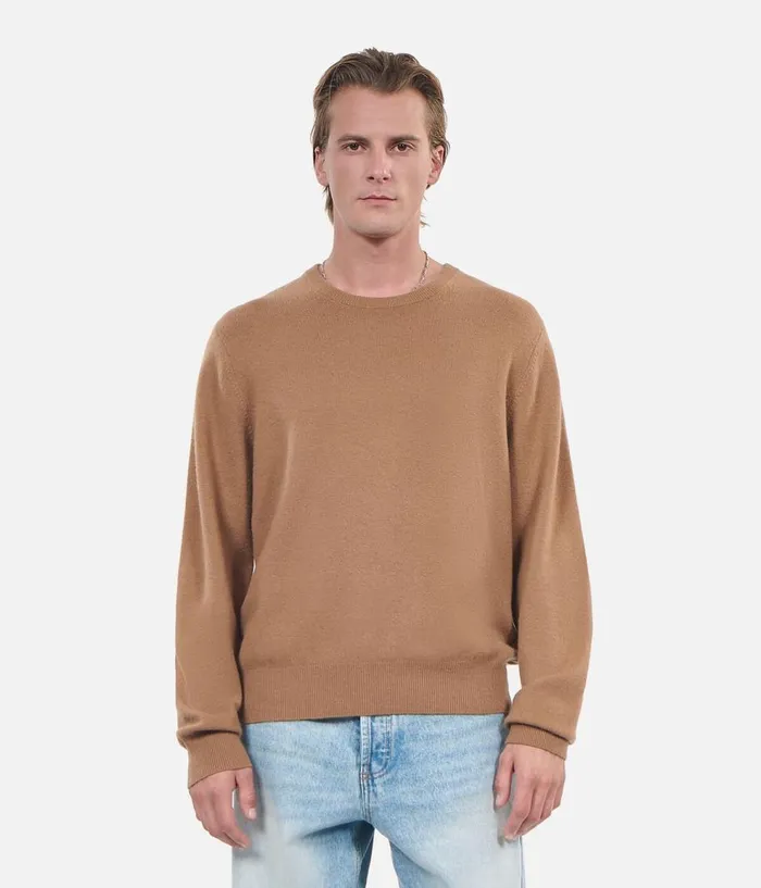Men Sweaters THE KOOPLES Camel Cashmere Sweater Men Sweaters THE KOOPLES Camel Cashmere Sweater