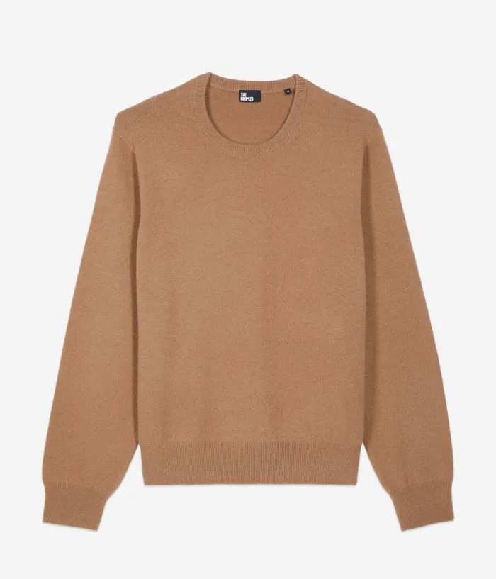 Men Sweaters THE KOOPLES Camel Cashmere Sweater Men Sweaters THE KOOPLES Camel Cashmere Sweater