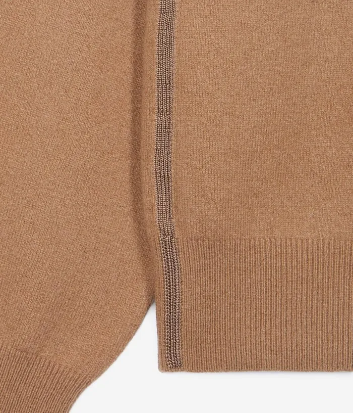 Men Sweaters THE KOOPLES Camel Cashmere Sweater Men Sweaters THE KOOPLES Camel Cashmere Sweater