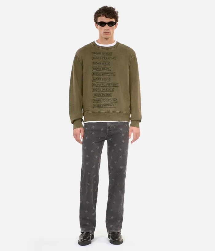 Men Sweatshirts and Sweatpants THE KOOPLES Khaki Patch Sweatshirt