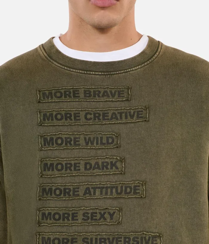 Men Sweatshirts and Sweatpants THE KOOPLES Khaki Patch Sweatshirt Men Sweatshirts and Sweatpants THE KOOPLES Khaki Patch Sweatshirt
