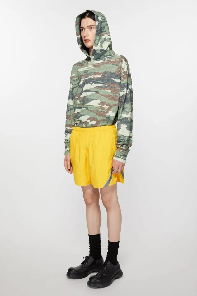 Men Swim Shorts Yellow Acne Studios Shorts