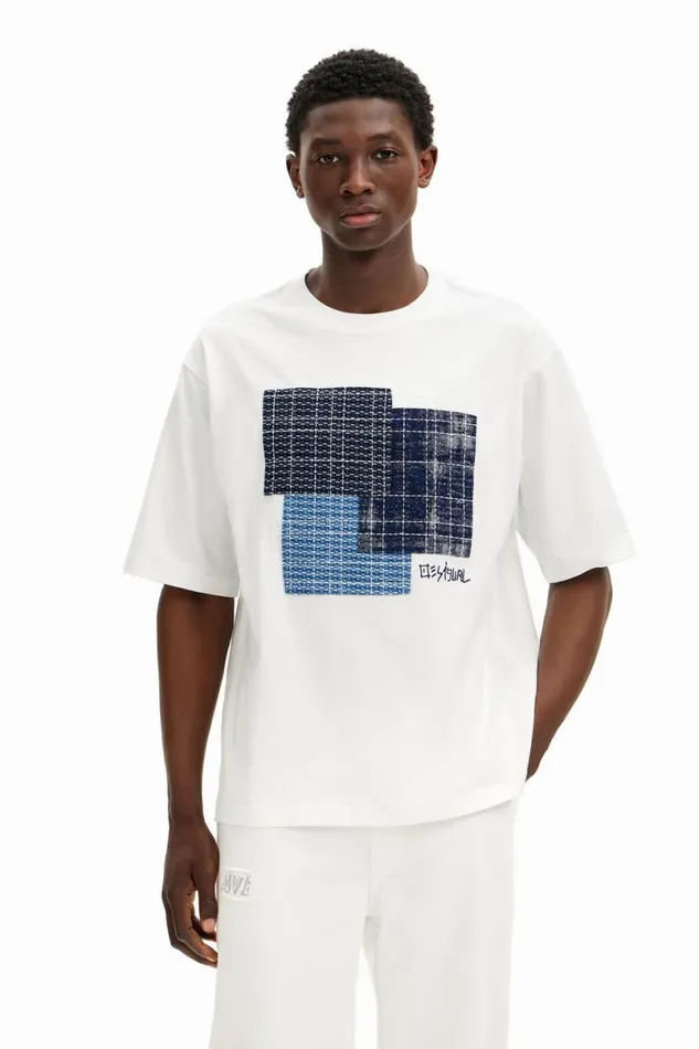 Men Tshirts Desigual Tshirt With Central Patch