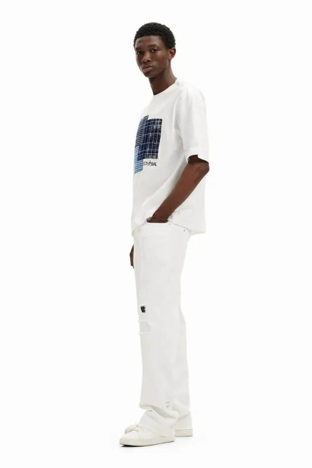 Men Tshirts Desigual Tshirt With Central Patch