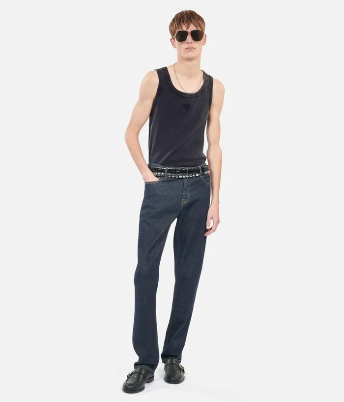 Men Tshirts THE KOOPLES Black Heart Tank Top Men Tshirts THE KOOPLES Black Heart Tank Top