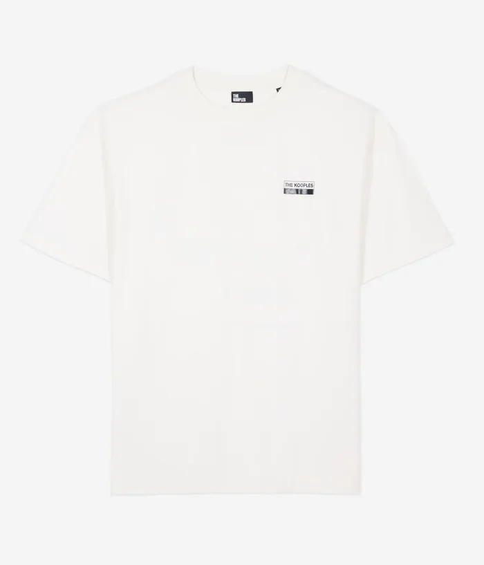 Men Tshirts THE KOOPLES Ecru 100 Wild Serigraphy Tshirt Men Tshirts THE KOOPLES Ecru 100 Wild Serigraphy Tshirt