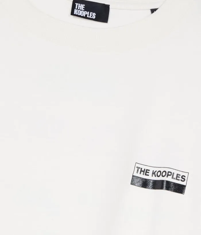 Men Tshirts THE KOOPLES Ecru 100 Wild Serigraphy Tshirt Men Tshirts THE KOOPLES Ecru 100 Wild Serigraphy Tshirt