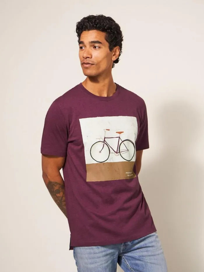Men TSHIRTS White Stuff City Cruiser Graphic Tshirt Mid Plum Men TSHIRTS White Stuff City Cruiser Graphic Tshirt Mid Plum