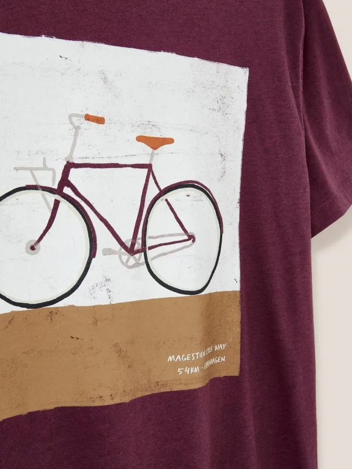 Men TSHIRTS White Stuff City Cruiser Graphic Tshirt Mid Plum Men TSHIRTS White Stuff City Cruiser Graphic Tshirt Mid Plum