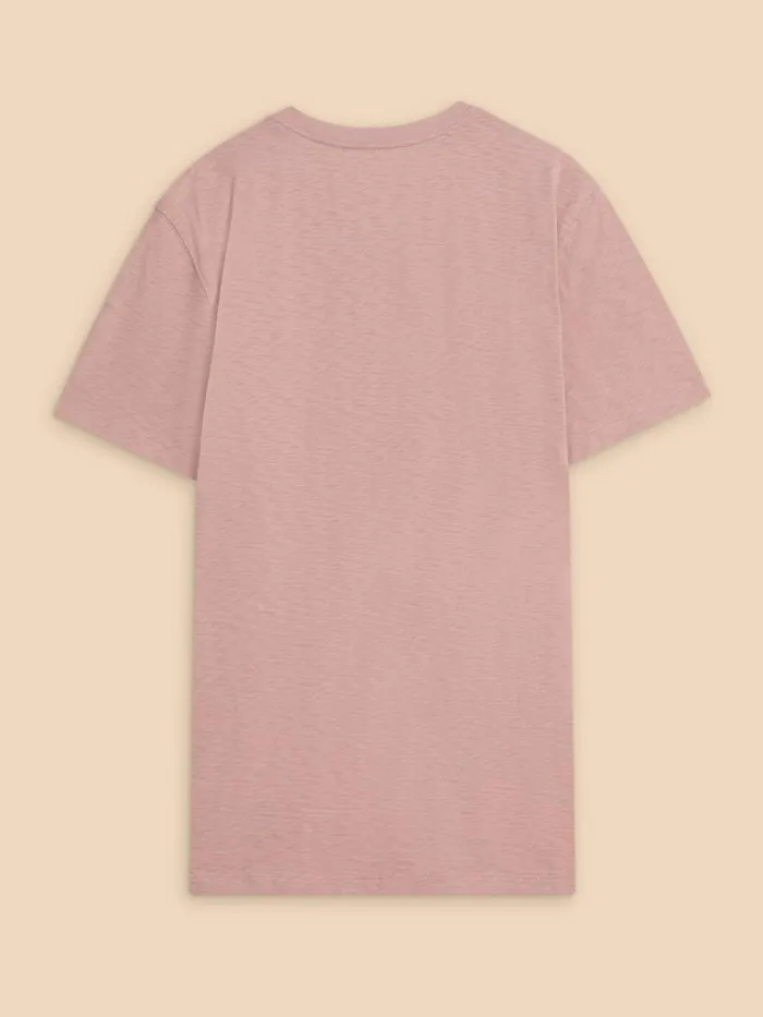 Men TSHIRTS White Stuff Escape Graphic Short Sleeve Tee Pink Print Men TSHIRTS White Stuff Escape Graphic Short Sleeve Tee Pink Print