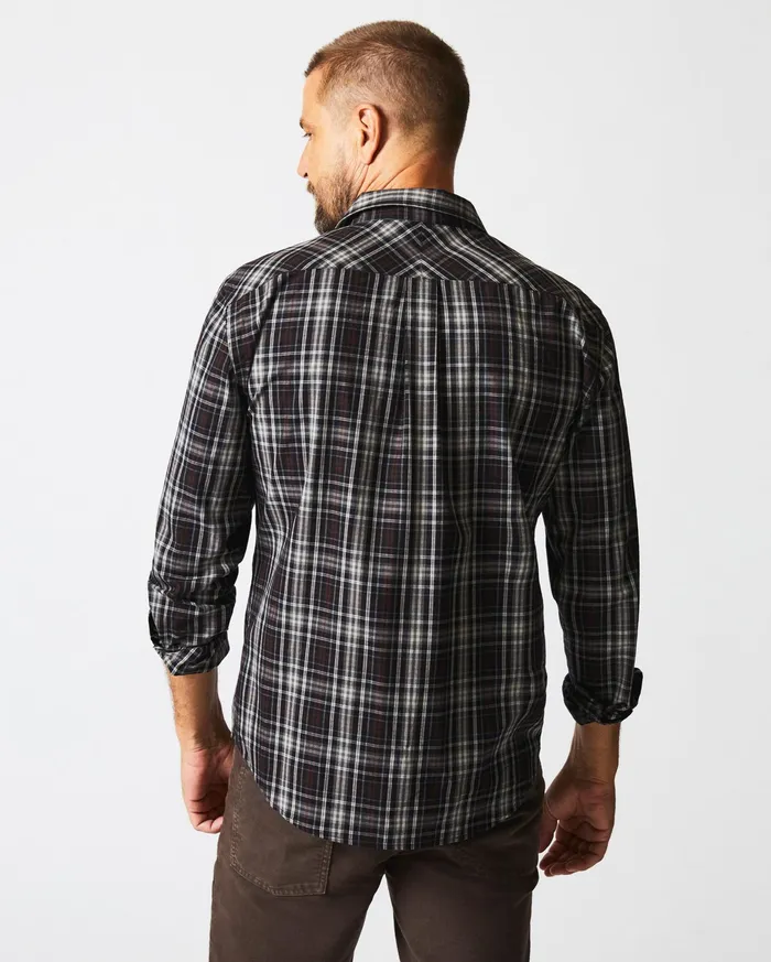 Men Tonal Plaid Tuscumbia Shirt Blackmulti Billy Reid Shirting