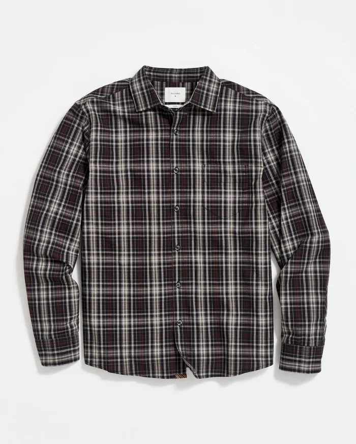 Men Tonal Plaid Tuscumbia Shirt Blackmulti Billy Reid Shirting