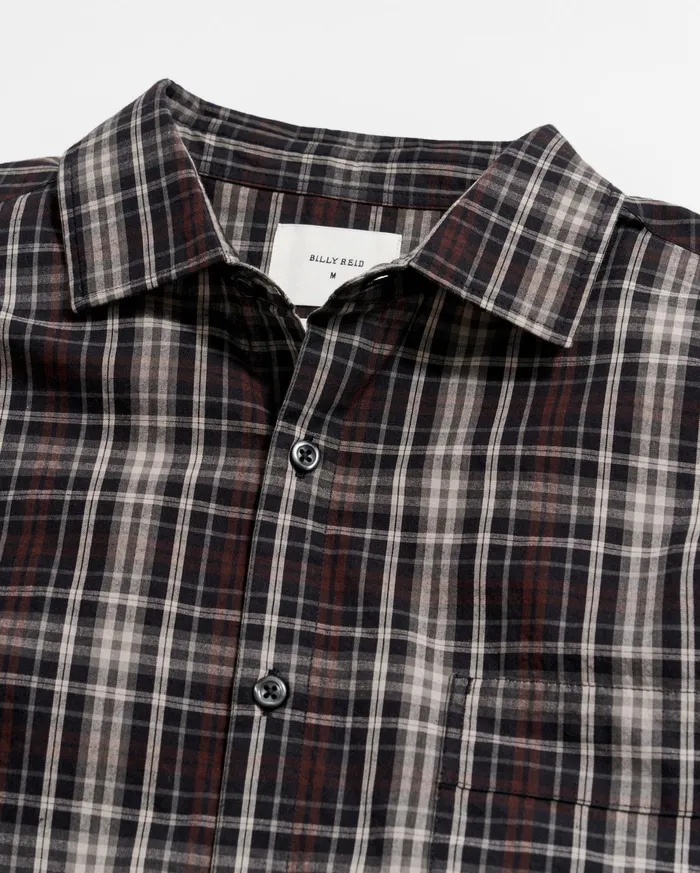Men Tonal Plaid Tuscumbia Shirt Blackmulti Billy Reid Shirting