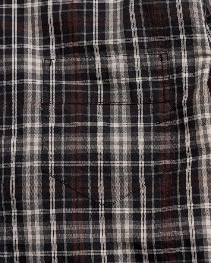 Men Tonal Plaid Tuscumbia Shirt Blackmulti Billy Reid Shirting