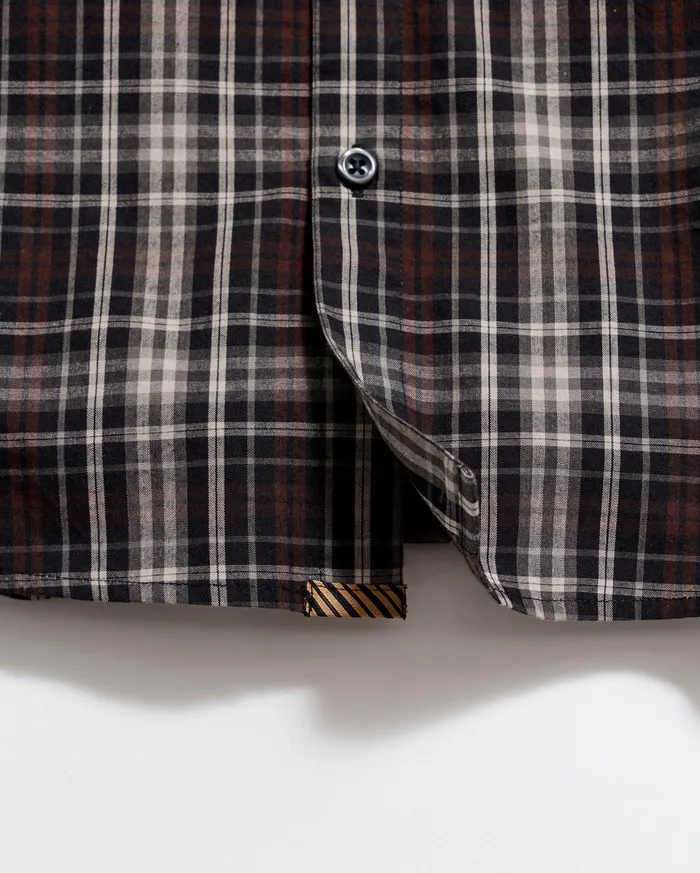 Men Tonal Plaid Tuscumbia Shirt Blackmulti Billy Reid Shirting