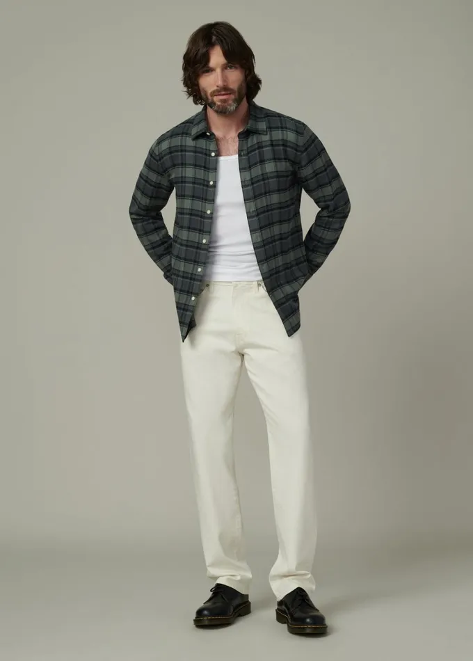 Men Tops Tees Joe039s Jeans OLIVER FLANNEL SHIRT Pewter Plaid