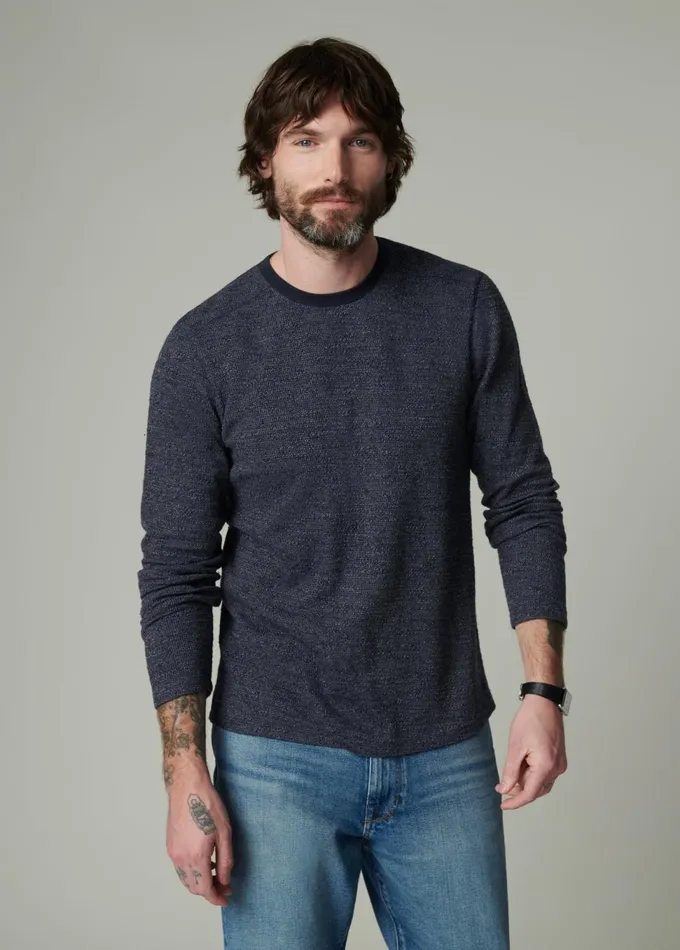 Men Tops Tees Joe039s Jeans TATE LONG SLEEVE CREWNECK Night Sky