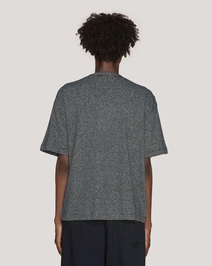Men Triple TShirt Navy Ecru YMC Tops and TShirts