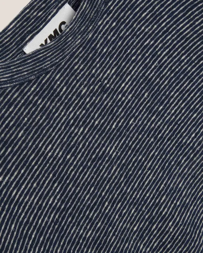 Men Triple TShirt Navy Ecru YMC Tops and TShirts
