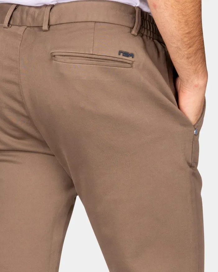 Men Trousers NZA New Zealand Auckland Dark Brown Jersey Chino 8211 Dark Mocca