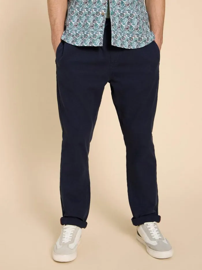 Men TROUSERS White Stuff Dempsey Drawstring Trouser Dark Navy Men TROUSERS White Stuff Dempsey Drawstring Trouser Dark Navy