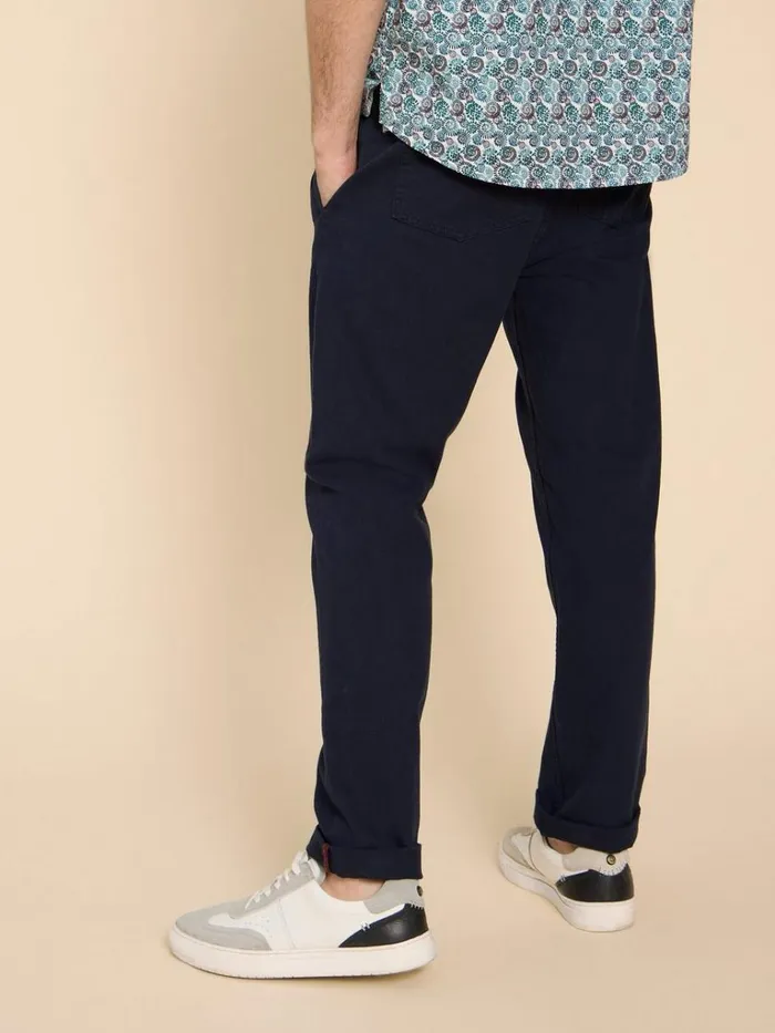 Men TROUSERS White Stuff Dempsey Drawstring Trouser Dark Navy Men TROUSERS White Stuff Dempsey Drawstring Trouser Dark Navy