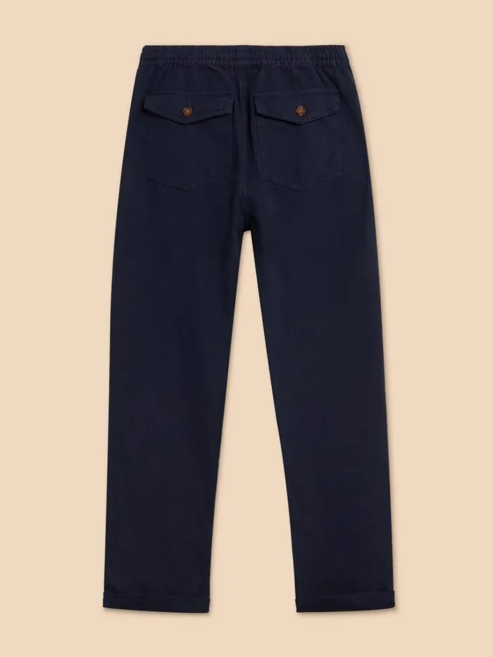Men TROUSERS White Stuff Dempsey Drawstring Trouser Dark Navy Men TROUSERS White Stuff Dempsey Drawstring Trouser Dark Navy