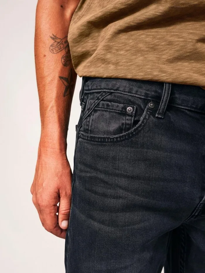 Men TROUSERS White Stuff Harwood Straight Jean Washed Black Men TROUSERS White Stuff Harwood Straight Jean Washed Black