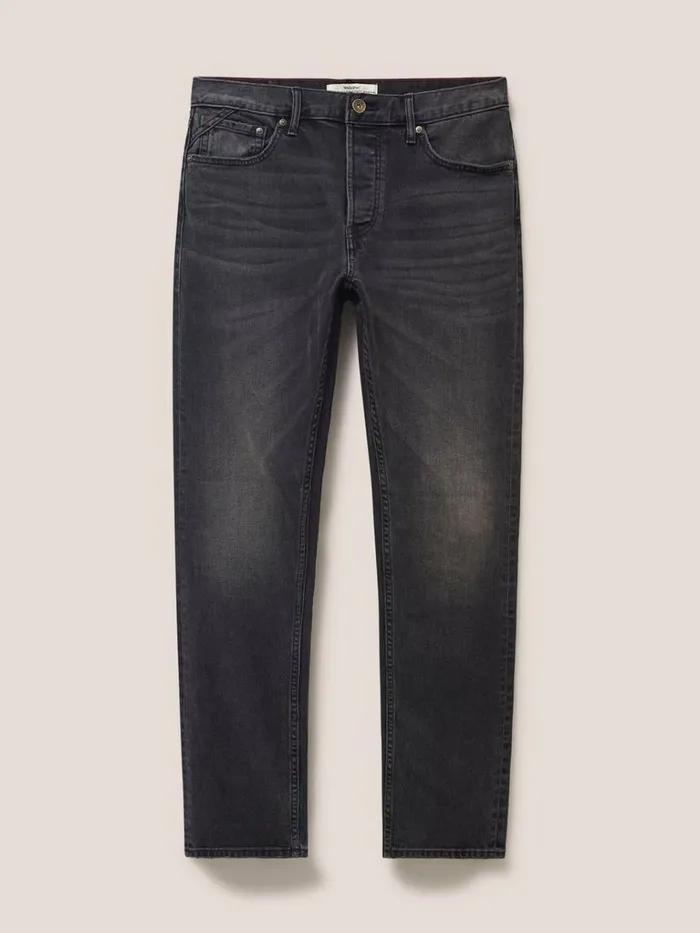 Men TROUSERS White Stuff Harwood Straight Jean Washed Black Men TROUSERS White Stuff Harwood Straight Jean Washed Black