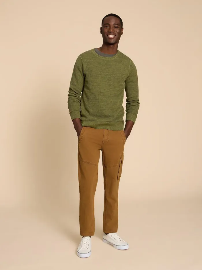 Men TROUSERS White Stuff Kegworth Organic Cargo Trouser Dark Tan Men TROUSERS White Stuff Kegworth Organic Cargo Trouser Dark Tan