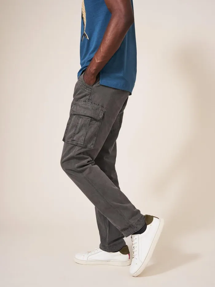 Men TROUSERS White Stuff Kegworth Organic Cargo Trouser Pure Black Men TROUSERS White Stuff Kegworth Organic Cargo Trouser Pure Black
