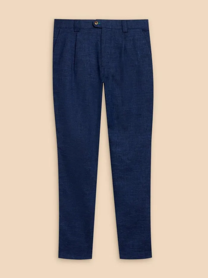 Men TROUSERS White Stuff Linen Blend Trouser Dark Navy Men TROUSERS White Stuff Linen Blend Trouser Dark Navy