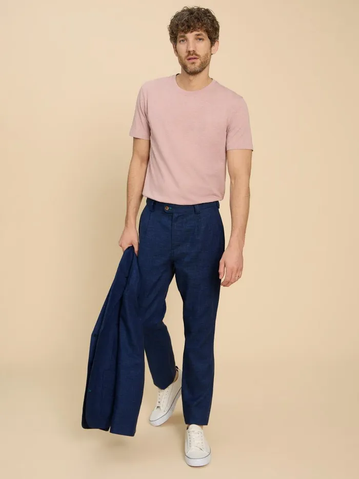 Men TROUSERS White Stuff Linen Blend Trouser Dark Navy Men TROUSERS White Stuff Linen Blend Trouser Dark Navy