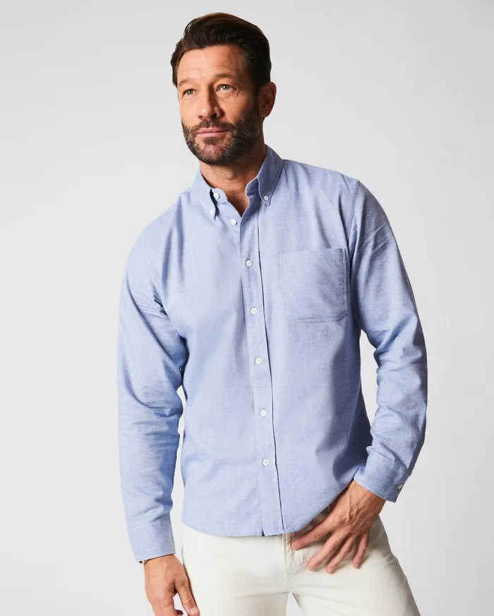 Men Tuscumbia Classic Shirt Light Blue Billy Reid Shirting