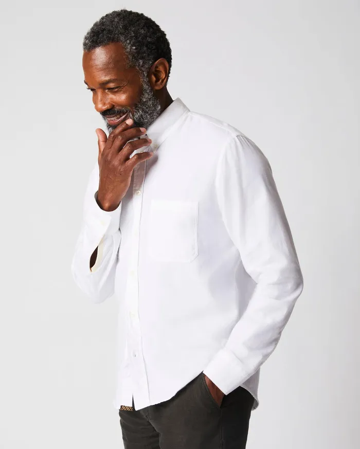 Men Tuscumbia Classic Shirt White Billy Reid Shirting