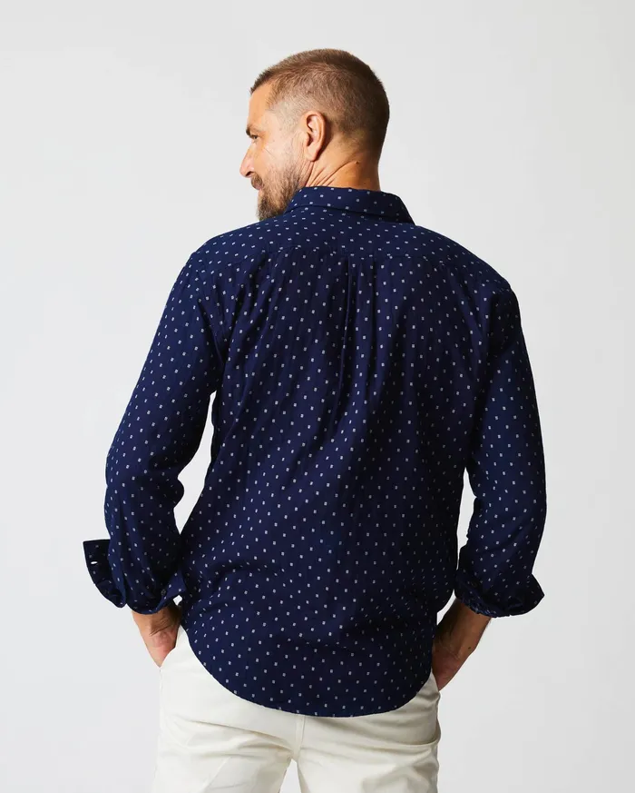 Men Tuscumbia Shirt Indigowhite Billy Reid Shirting