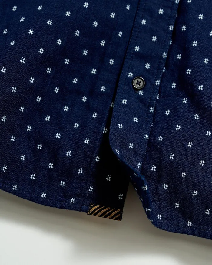 Men Tuscumbia Shirt Indigowhite Billy Reid Shirting