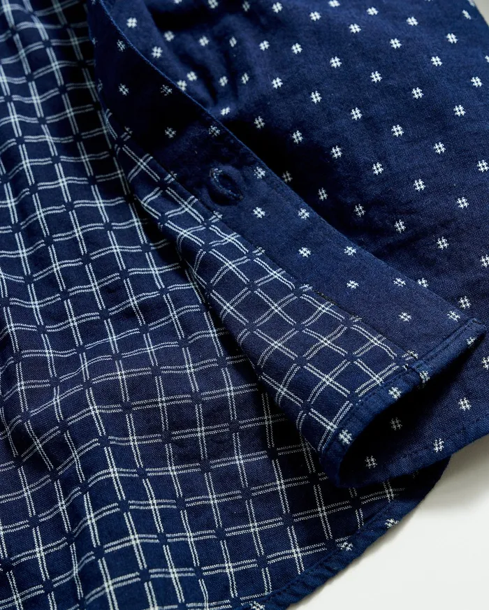 Men Tuscumbia Shirt Indigowhite Billy Reid Shirting