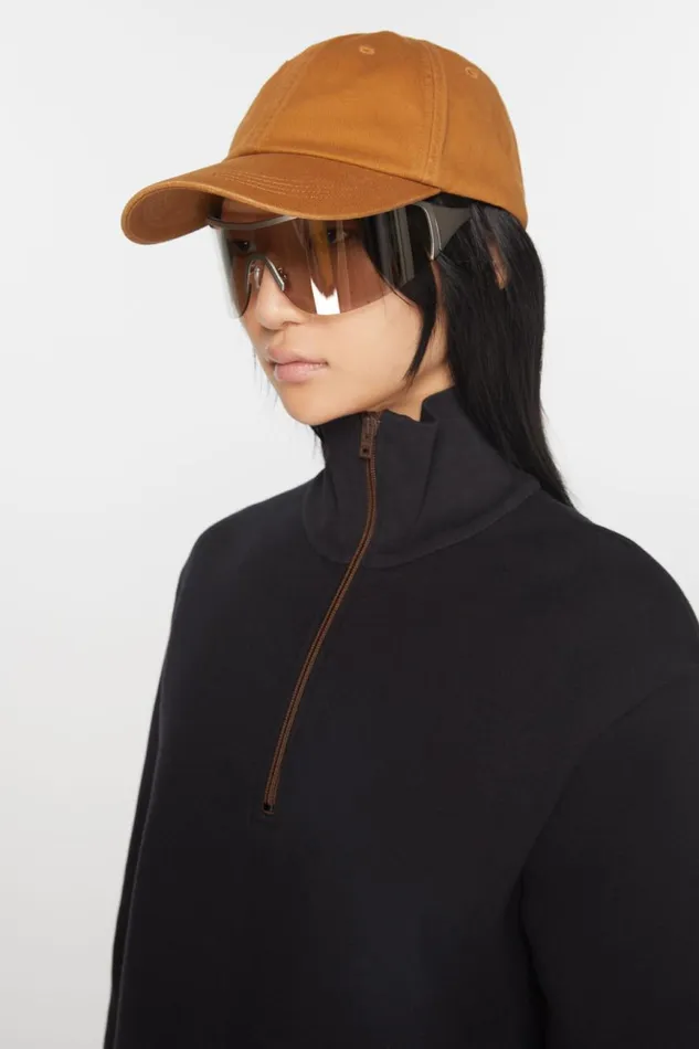 Men Twill Cap Toffee Brown Acne Studios Hats
